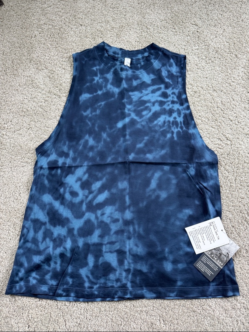 LULULEMON NWT Blue Tie Dye All Yours Tank Top 4/XS